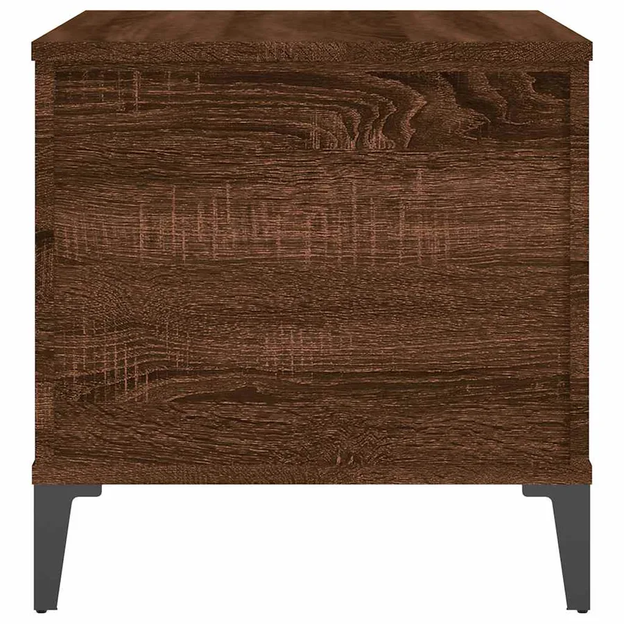 Table basse Chêne marron 60x44,5x45 cm Bois d'ingénierie - 6