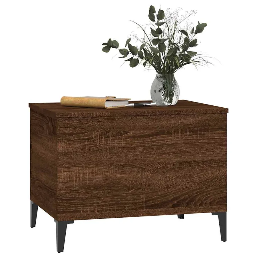 Table basse Chêne marron 60x44,5x45 cm Bois d'ingénierie - 7