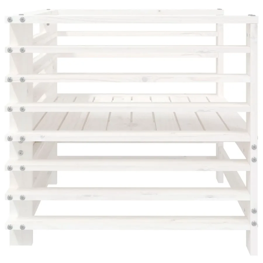 Chaises de jardin lot de 2 blanc bois massif de pin - 6
