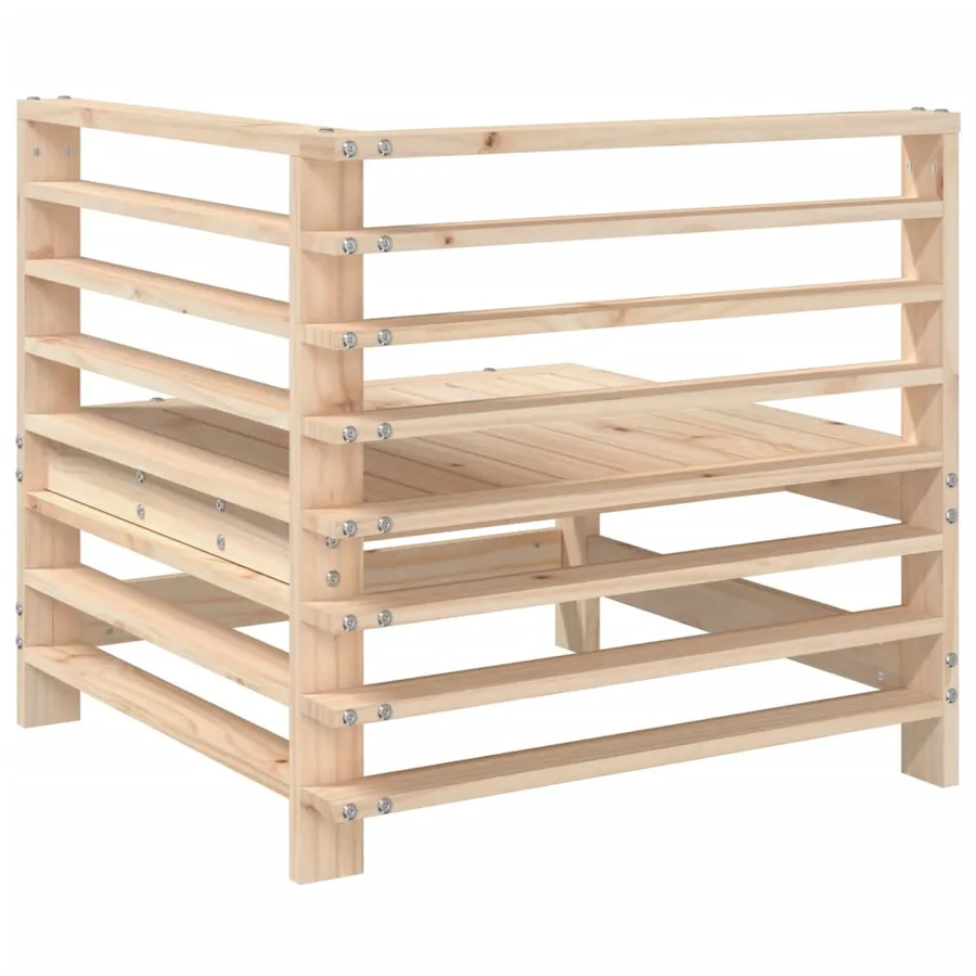 Canapés d'angle de jardin 2 pcs bois de pin massif - 5
