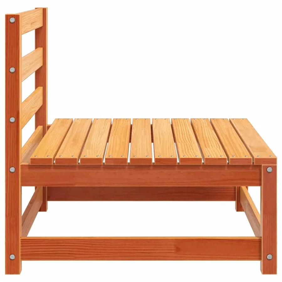 Canapés de jardin sans accoudoirs 2 pcs bois de pin massif - 7