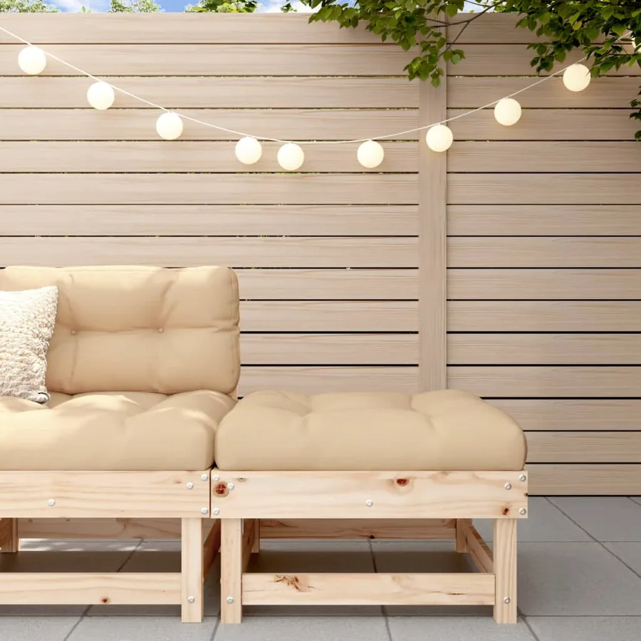 Repose-pied de jardin bois de pin massif
