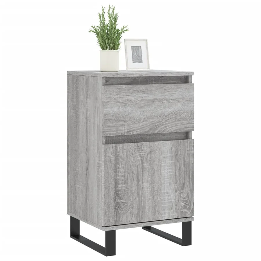 Buffets 2 pcs sonoma gris 40x35x70 cm bois d'ingénierie - 3