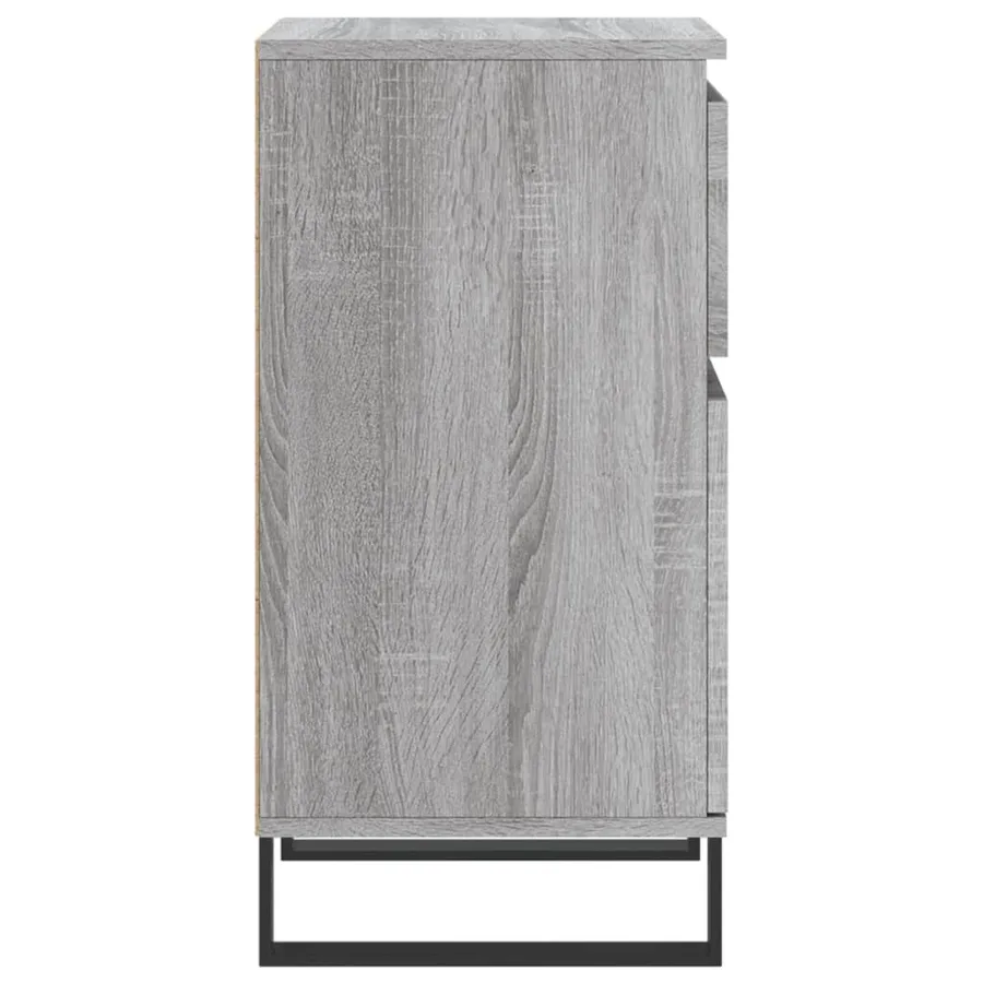Buffets 2 pcs sonoma gris 40x35x70 cm bois d'ingénierie - 8