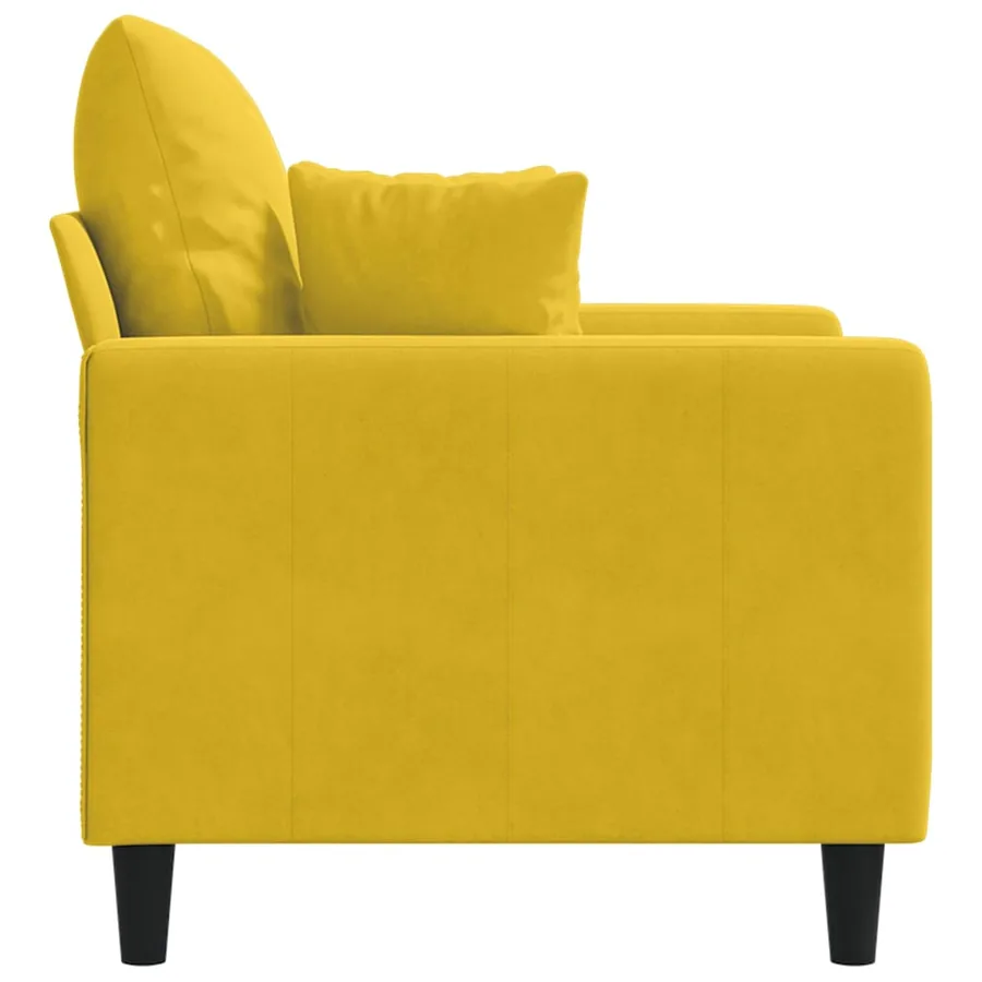 Fauteuil Jaune 60 cm Velours - 5