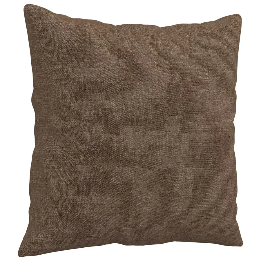 Ensemble de canapés 2 pcs avec coussins marron tissu - 7