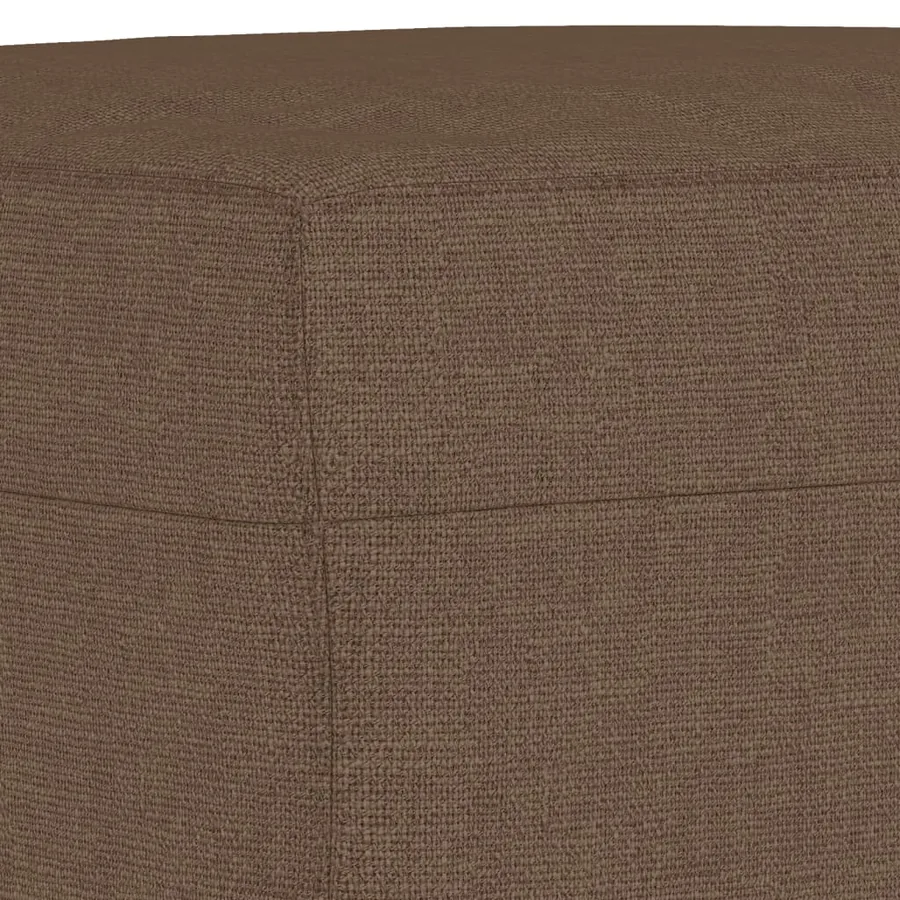 Ensemble de canapés 3 pcs avec coussins marron tissu - 8