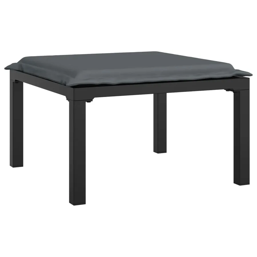 Salon de jardin 9 pcs noir et gris résine tressée - 8