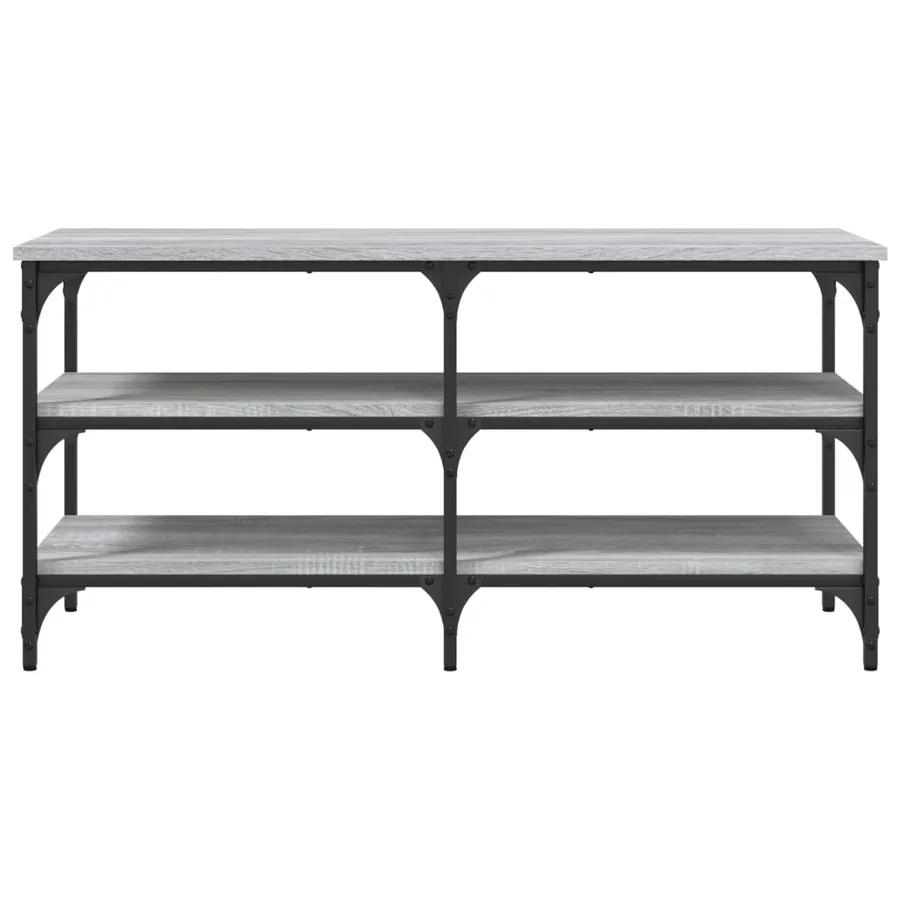 Banc à chaussures sonoma gris 100x38,5x49 cm bois d'ingénierie - 5