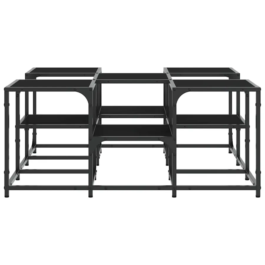 Table basse noir 91x91x40 cm bois d'ingénierie - 6