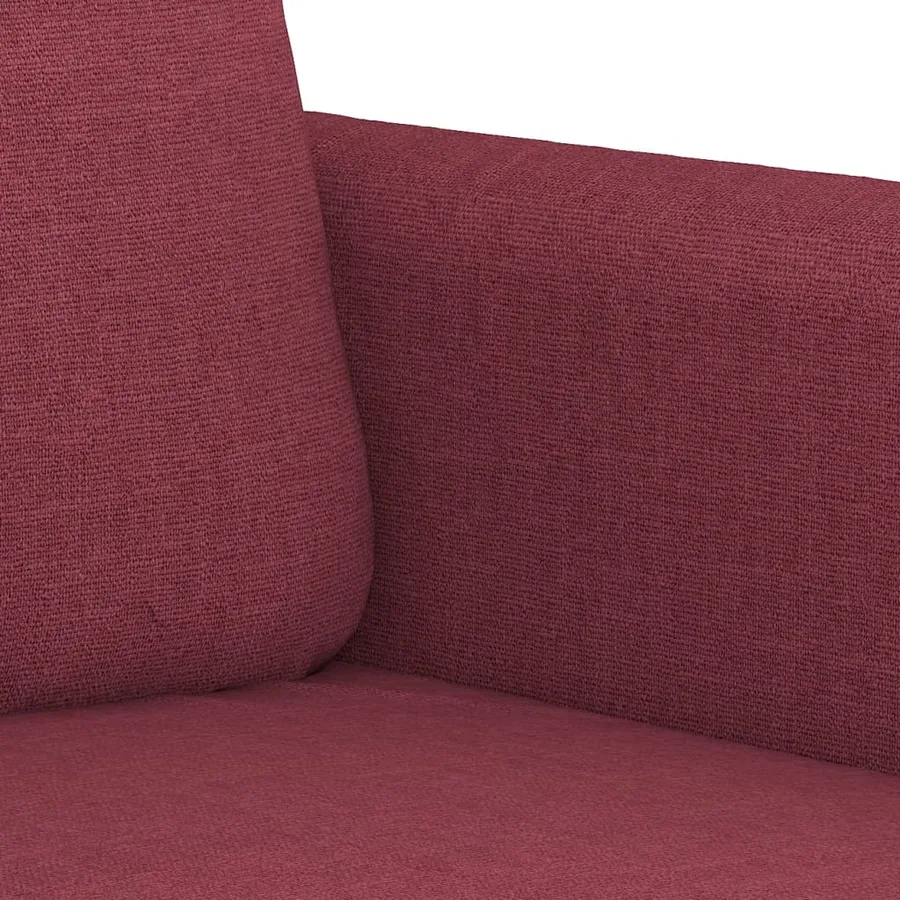 Ensemble de canapés 4 pcs avec coussins Rouge bordeaux Tissu - 7
