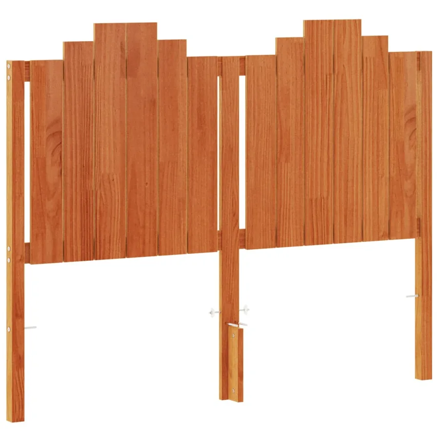 Tête de lit cire marron 135 cm bois massif de pin - 2