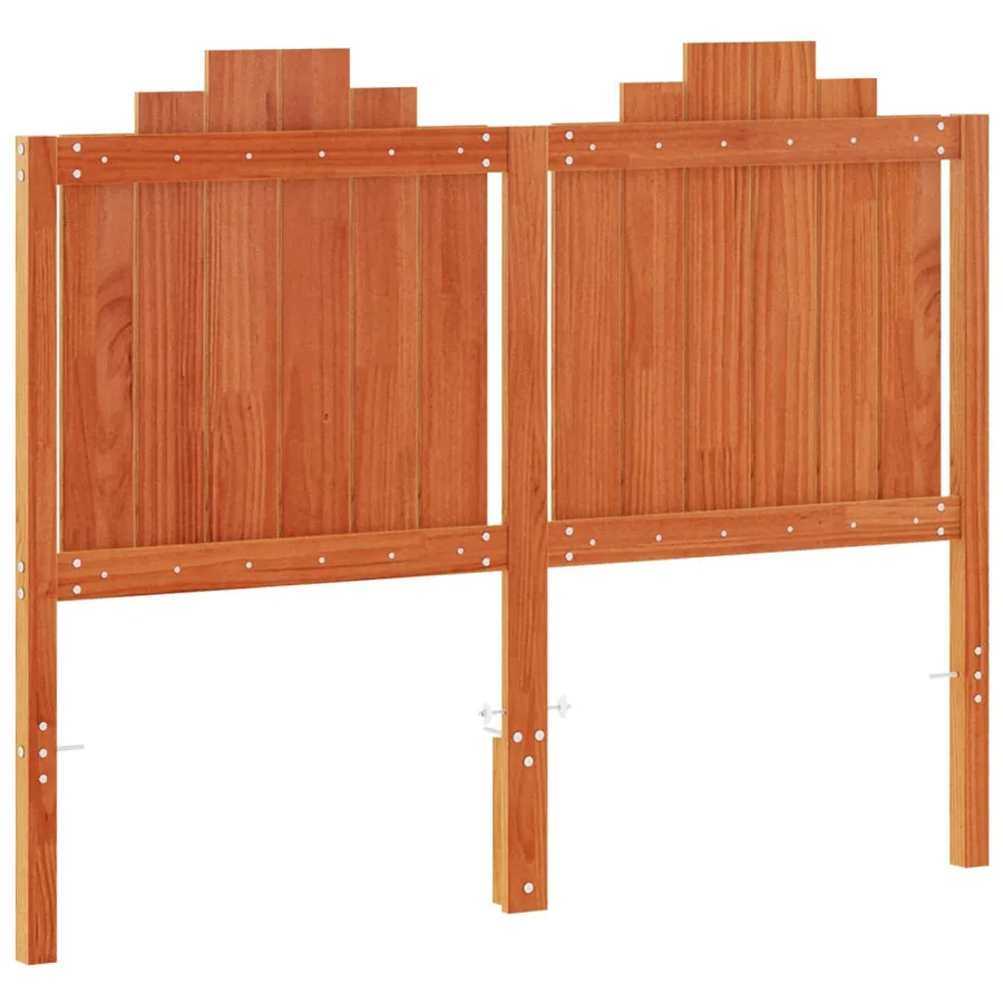Tête de lit cire marron 135 cm bois massif de pin - 6