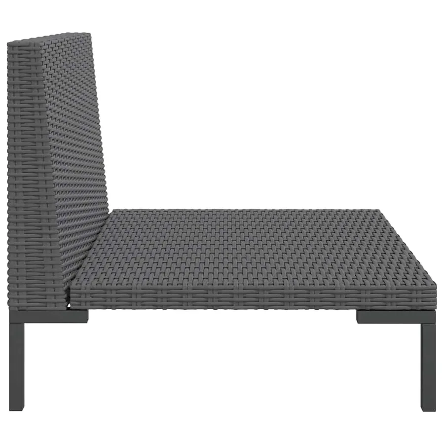 Canapés de jardin 2 pcs avec coussins Résine tressée demi-ronde - 6