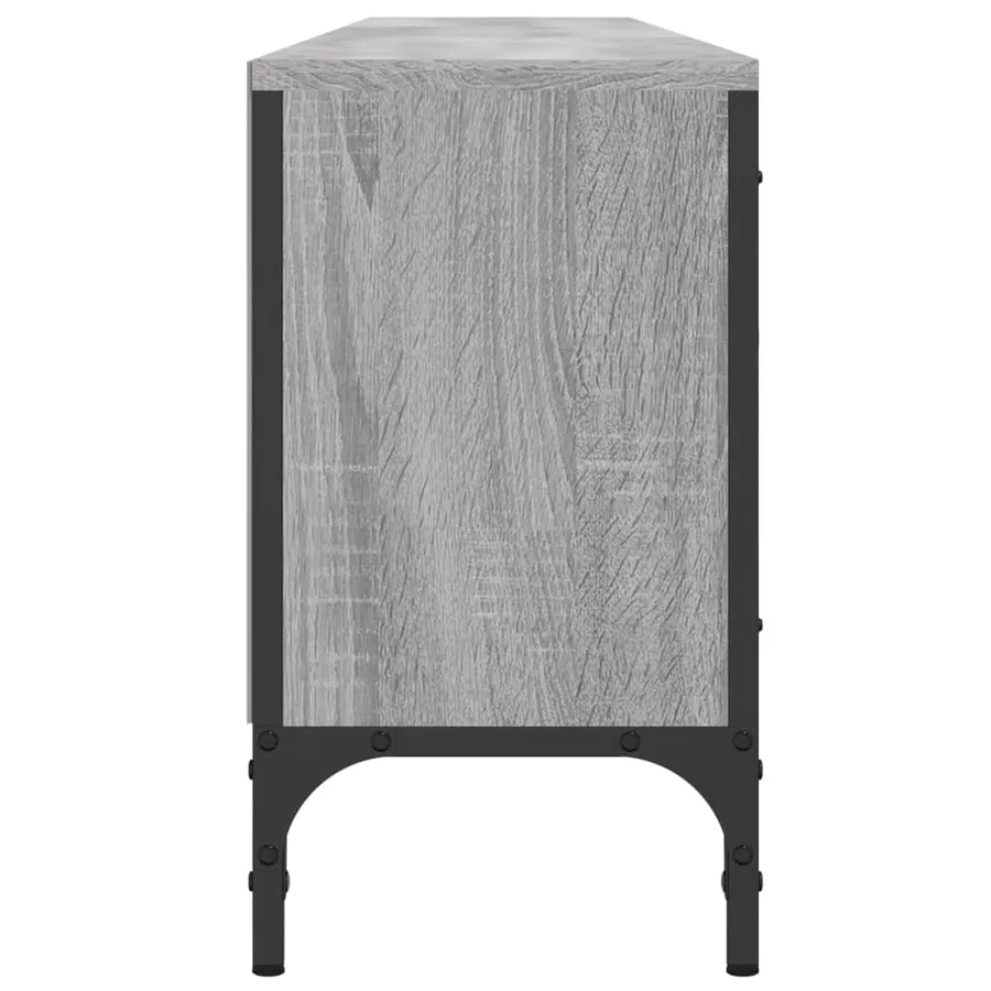 Meuble TV à tiroir sonoma gris 200x25x44 cm bois d'ingénierie - 7