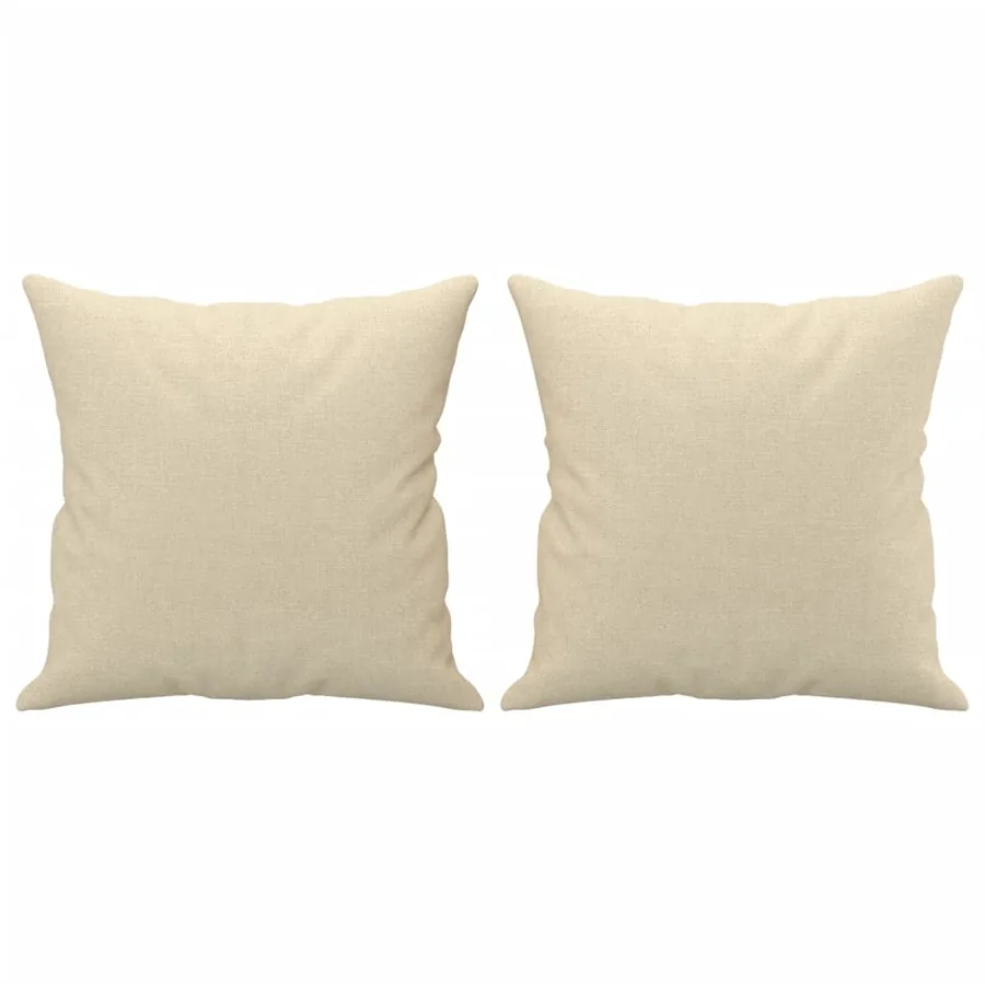 Ensemble de canapés 4 pcs avec coussins crème tissu - 9