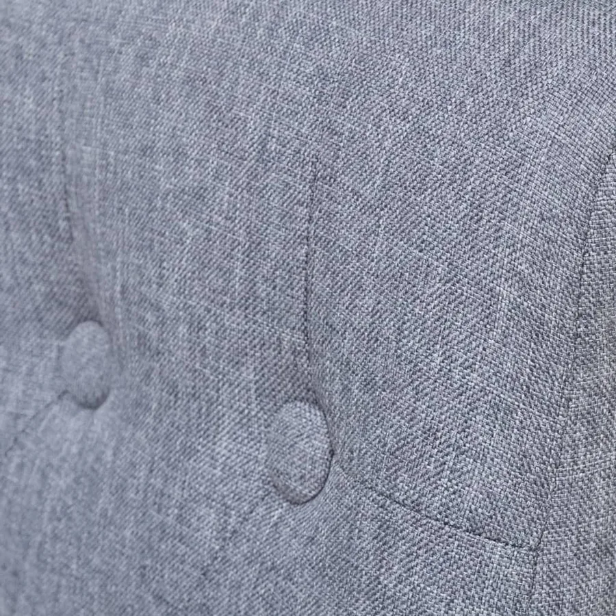Chaises à manger lot de 6 gris clair tissu - 5