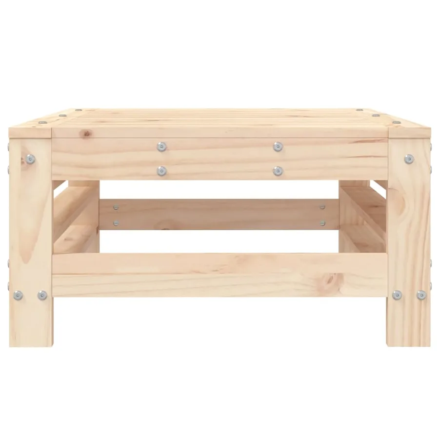 Repose-pied de jardin bois de pin massif - 3