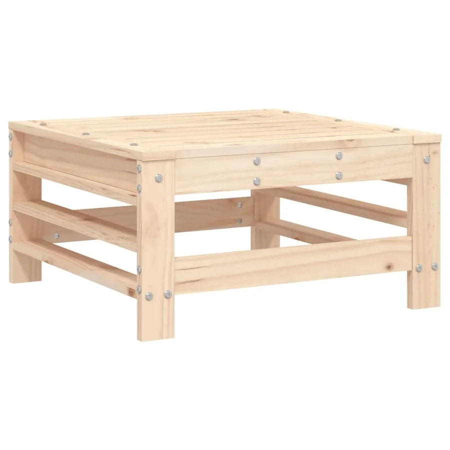 Repose-pied de jardin bois de pin massif - 4