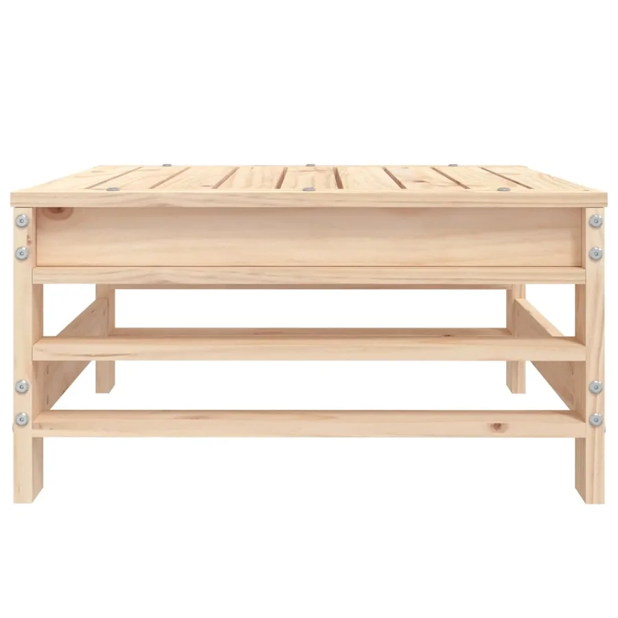 Repose-pied de jardin bois de pin massif - 5