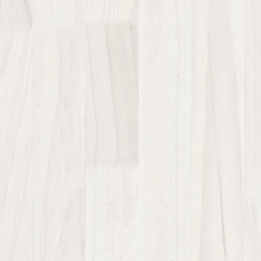 Table basse blanc 110x50x34 cm bois de pin massif - 7