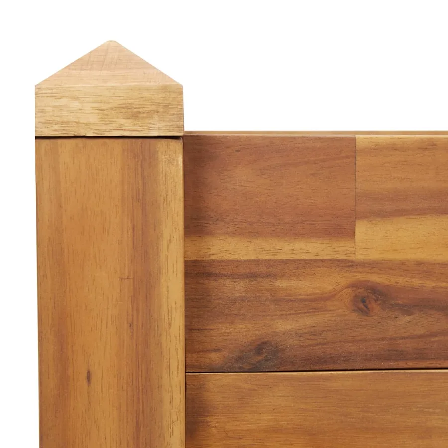 Lit surélevé de jardin 110x60x84 cm Bois massif d'acacia - 6