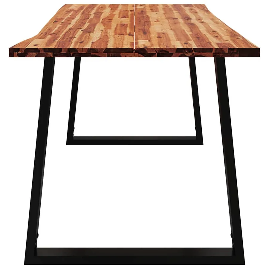 Table à manger 160x80x75 cm bois d'acacia solide à bord vif - 5