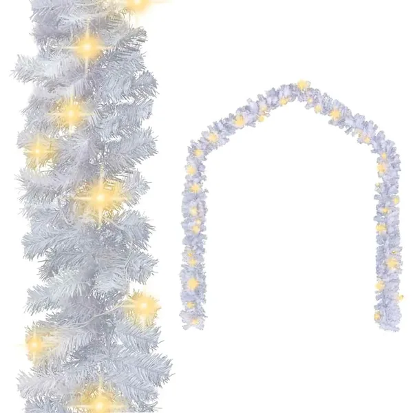 Guirlande de Noël avec lumières LED 20 m Blanc