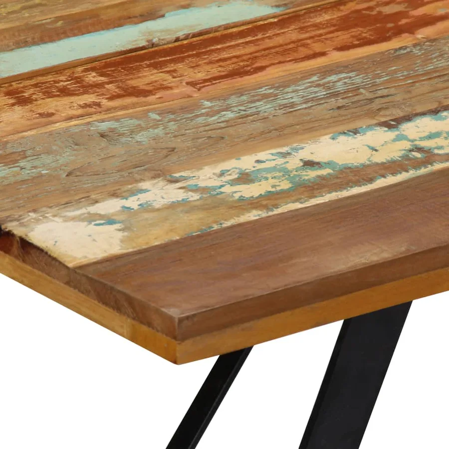 Table à manger 140x80x76 cm Bois de récupération massif - 5
