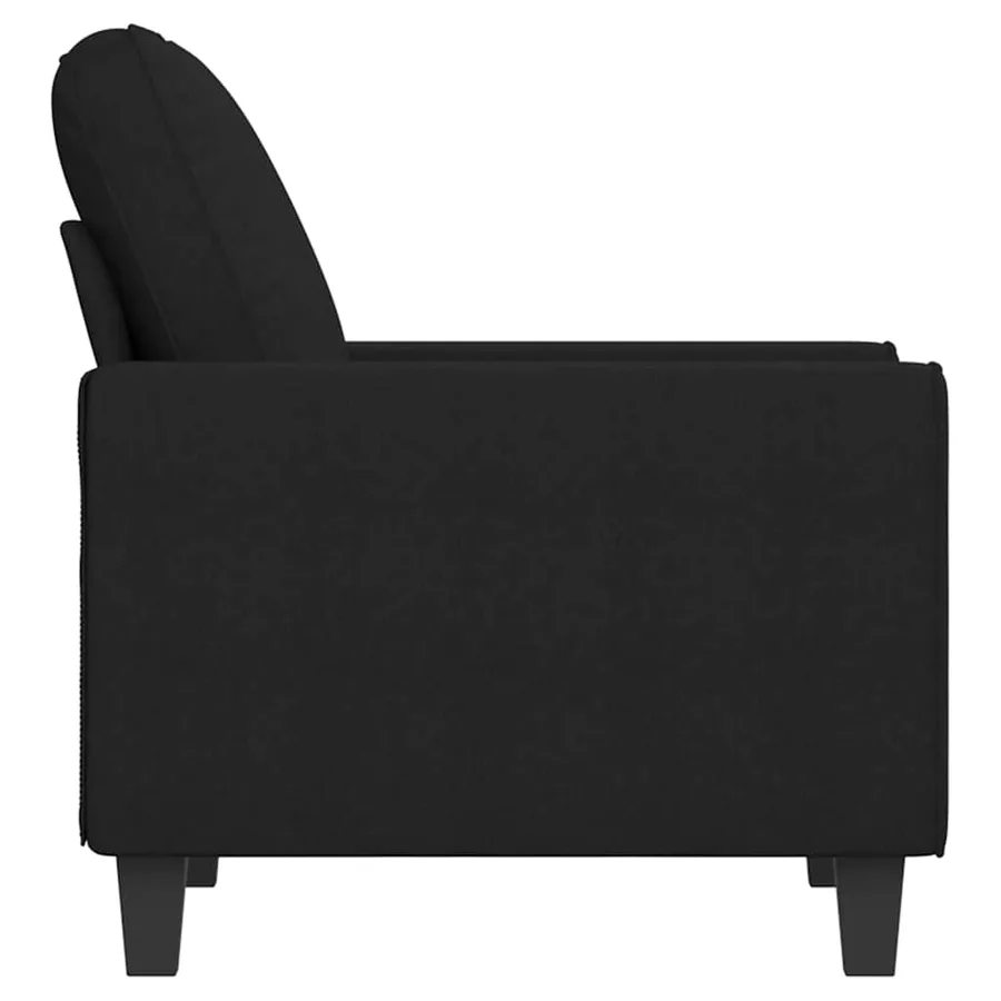 Fauteuil Noir 60 cm Tissu - 4