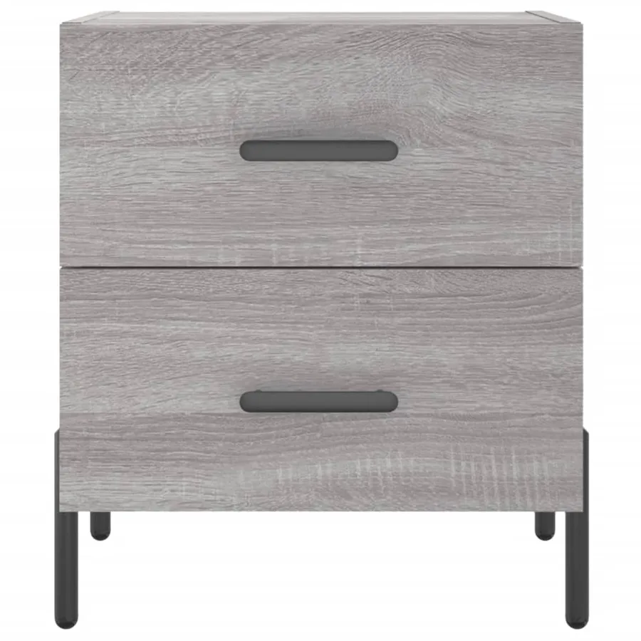 Table de chevet sonoma gris 40x35x47,5 cm bois d’ingénierie - 6