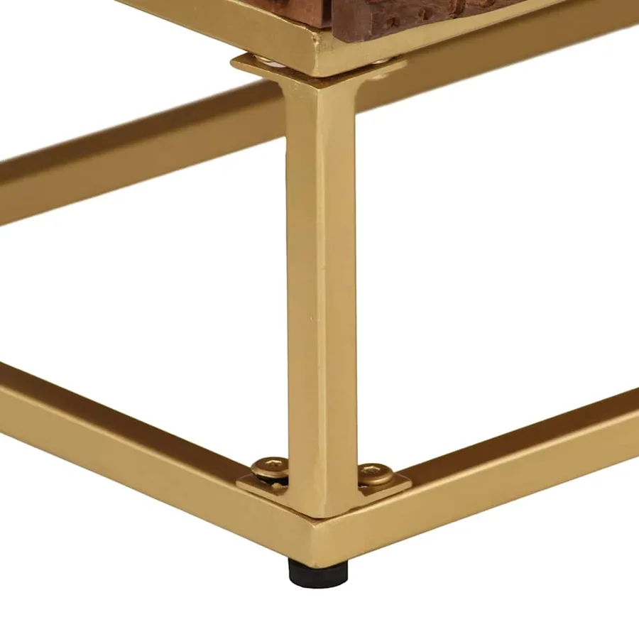 Commode 55x30x76 cm bois massif de manguier et fer - 8