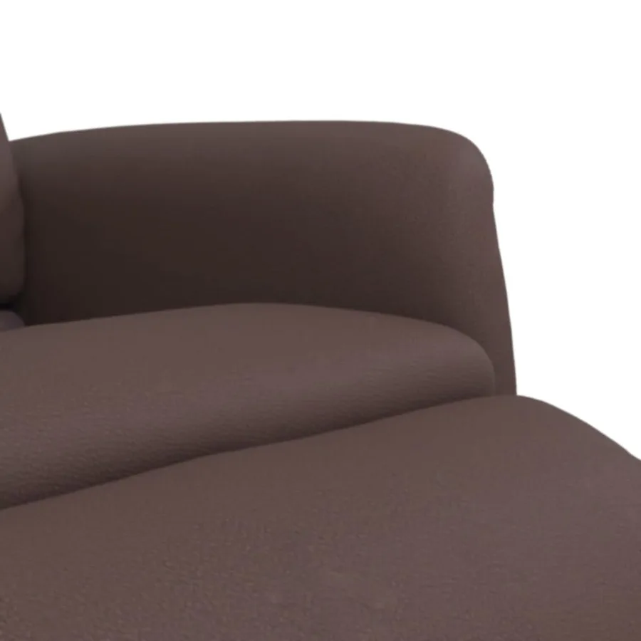 Fauteuil inclinable avec repose-pieds marron similicuir - 7