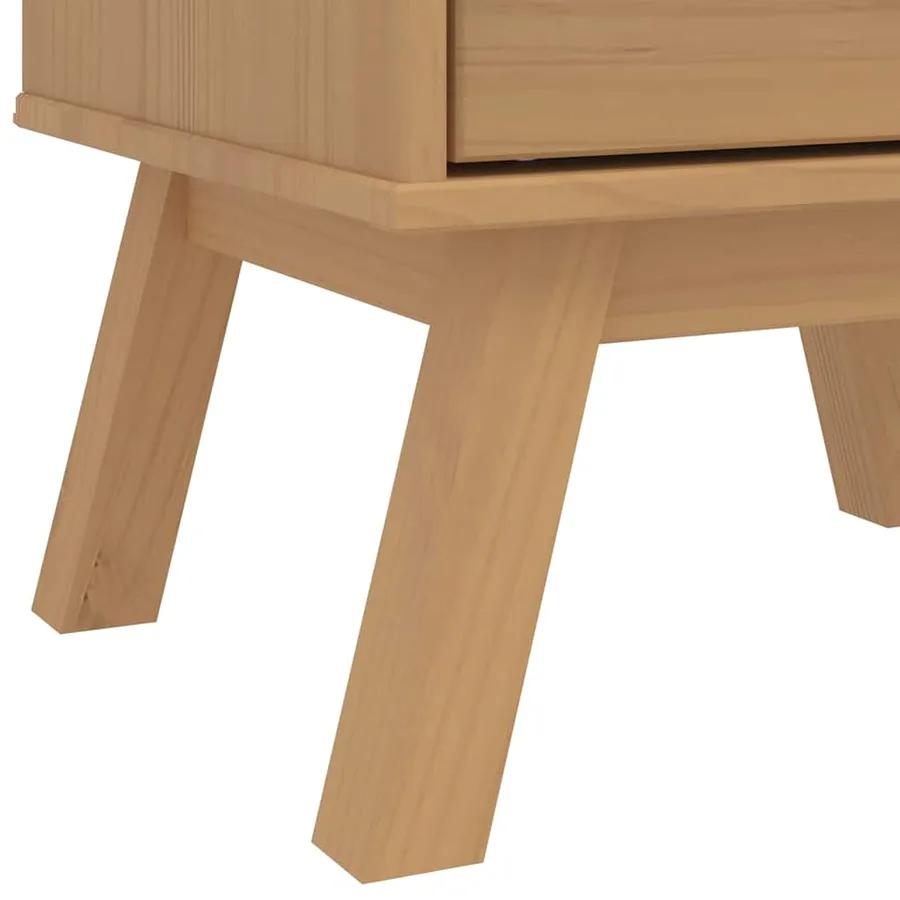Table de chevet OLDEN marron bois de pin solide - 11
