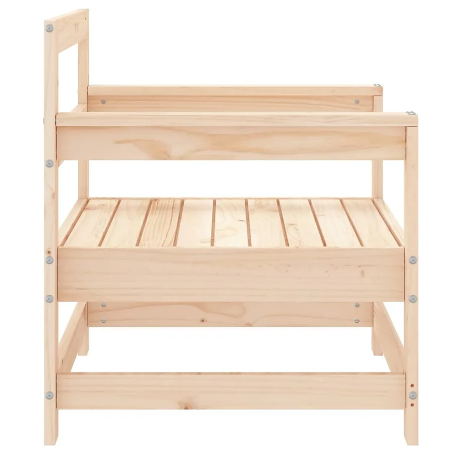 Chaises de jardin lot de 2 bois massif de pin - 5