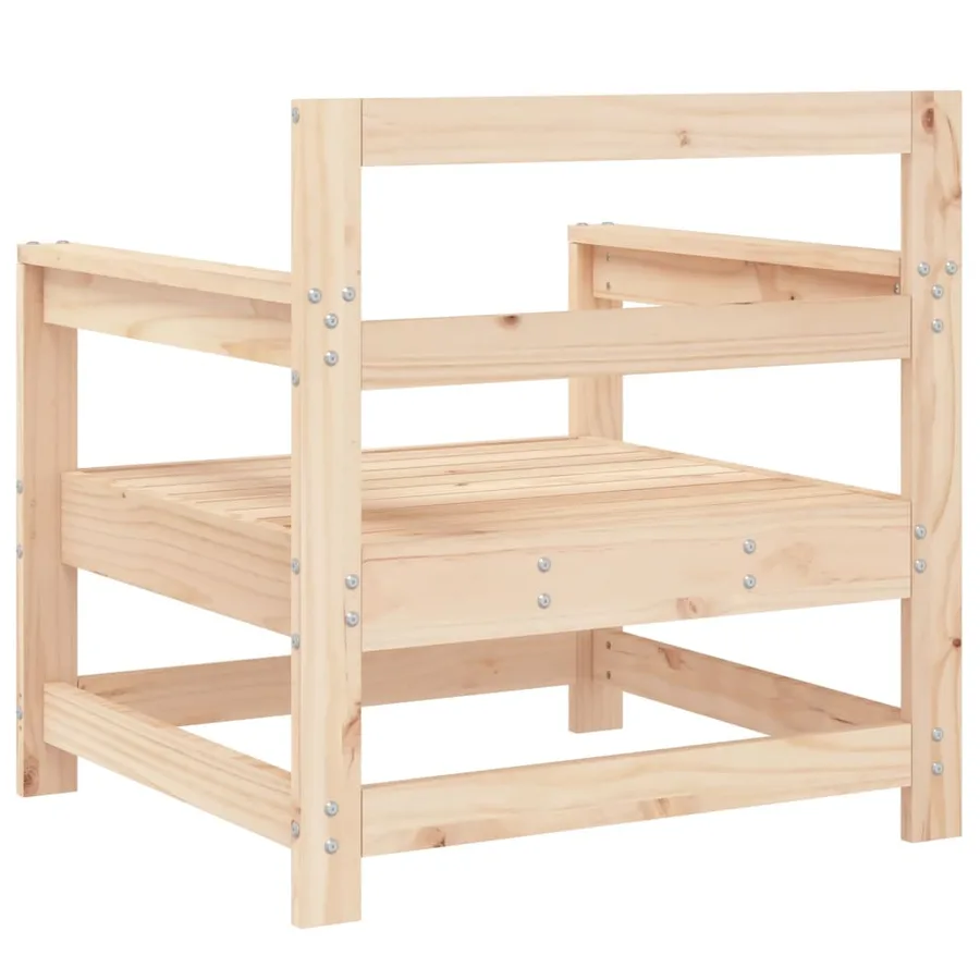 Chaises de jardin lot de 2 bois massif de pin - 6