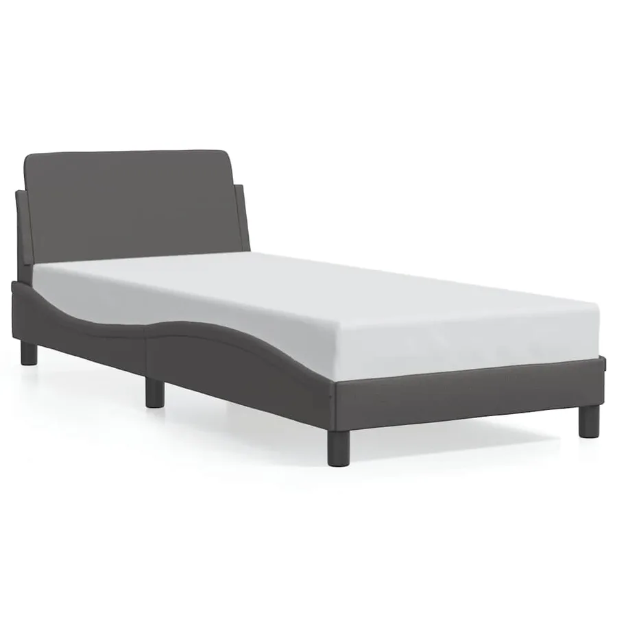 Cadre de lit Dover gris 80x200 cm similicuir - 2