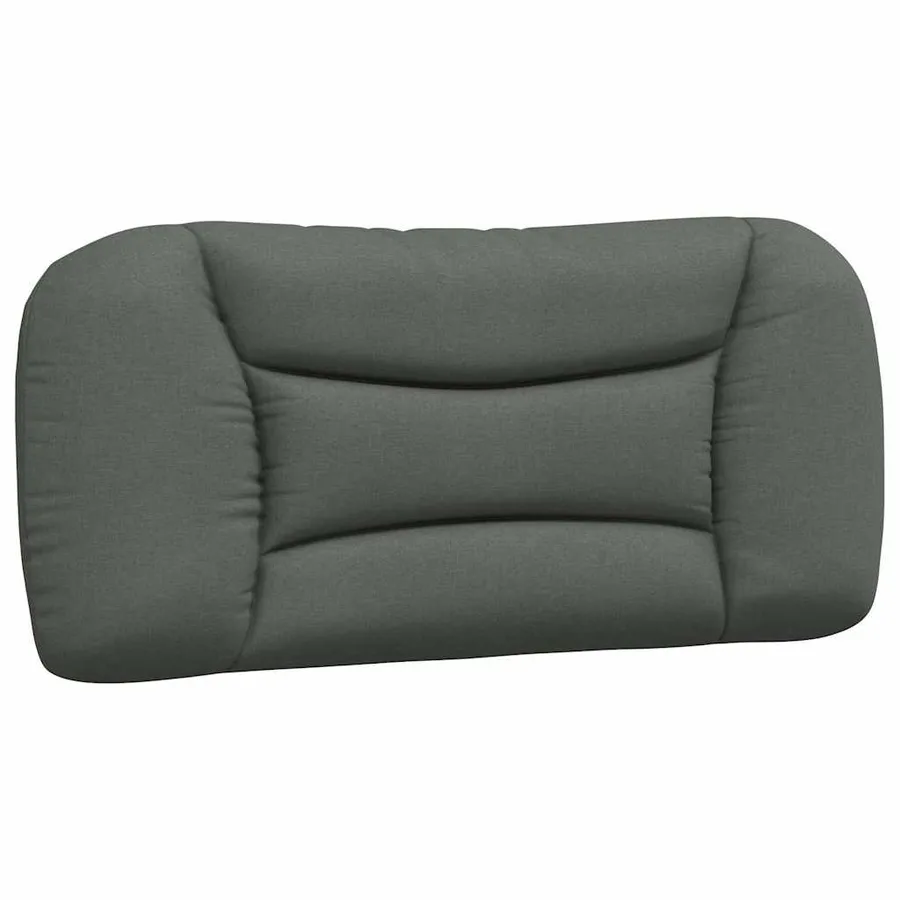 Cadre de lit sans matelas Hvar gris foncé 90x200 cm tissu - 8