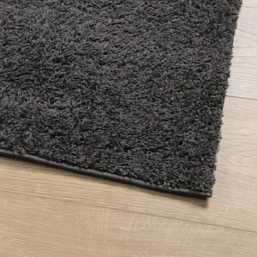 Tapis shaggy PAMPLONA poils longs moderne anthracite 120x170 cm - 4