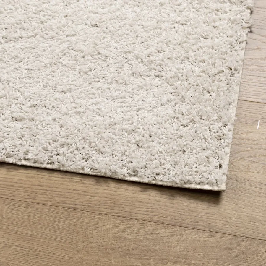 Tapis shaggy PAMPLONA poils longs moderne crème 160x230 cm - 4
