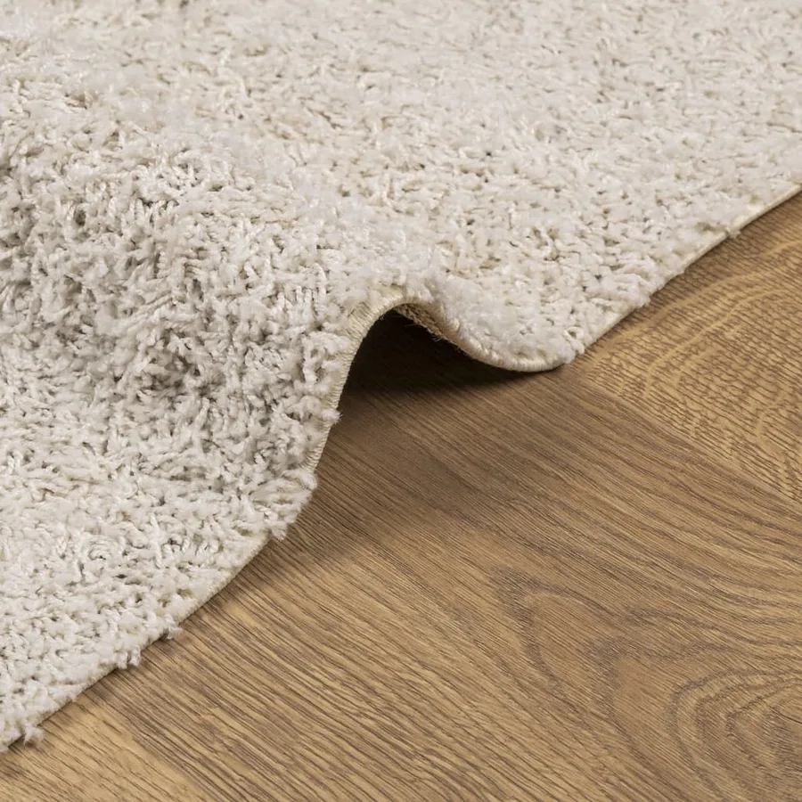 Tapis shaggy PAMPLONA poils longs moderne crème 160x230 cm - 6