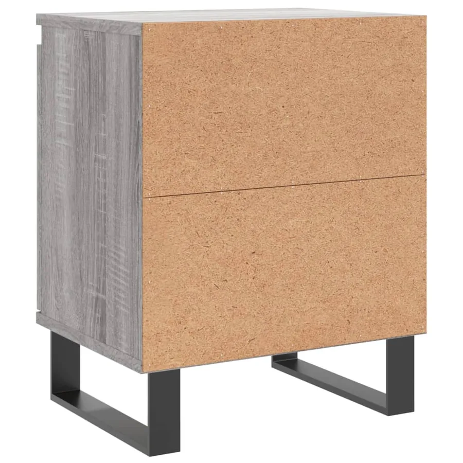 Tables de chevet 2 pcs sonoma gris 40x30x50cm bois d'ingénierie - 8