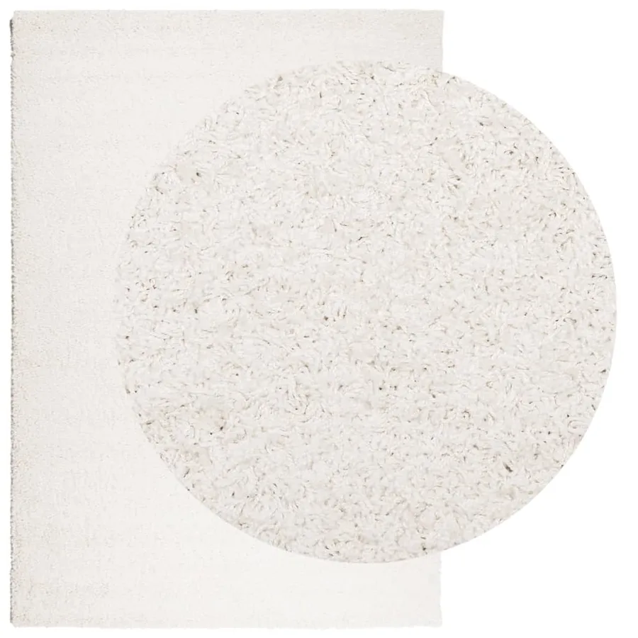 Tapis shaggy PAMPLONA poils longs moderne crème 140x200 cm - 3
