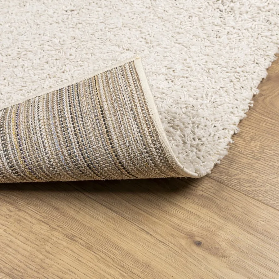 Tapis shaggy PAMPLONA poils longs moderne crème 140x200 cm - 5