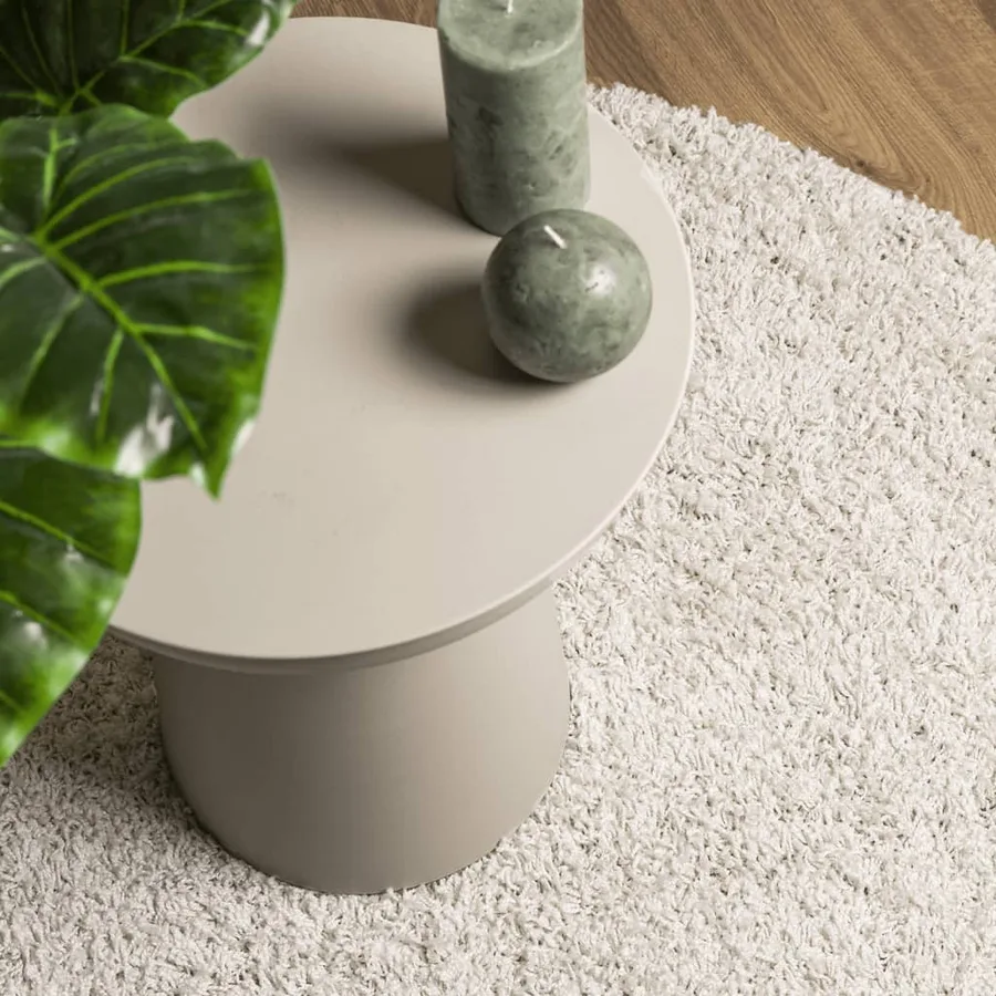 Tapis shaggy PAMPLONA poils longs moderne crème 140x200 cm - 7