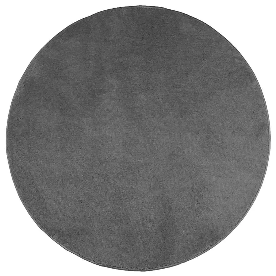 Tapis OVIEDO à poils courts anthracite Ø 200 cm - 2
