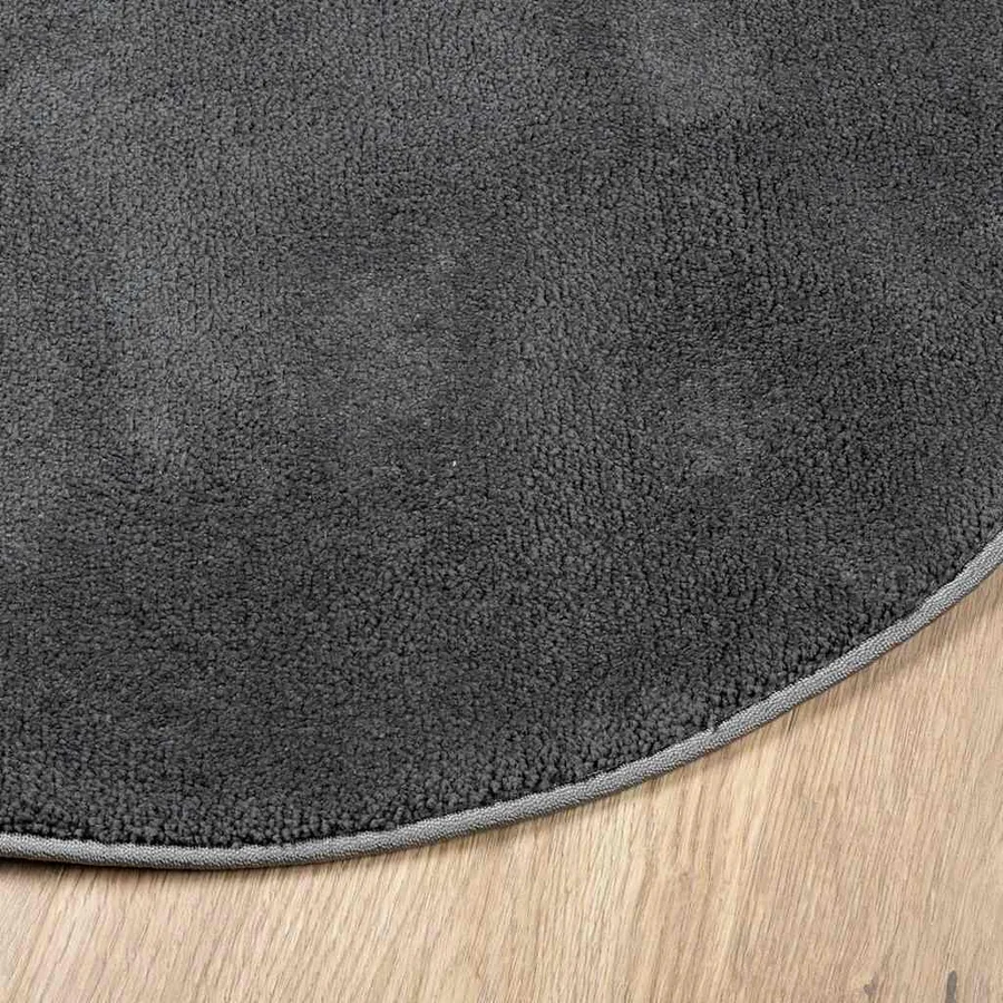 Tapis OVIEDO à poils courts anthracite Ø 200 cm - 4