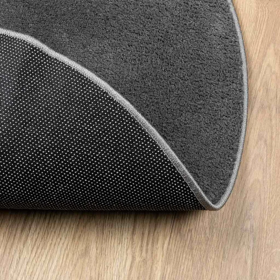 Tapis OVIEDO à poils courts anthracite Ø 200 cm - 5
