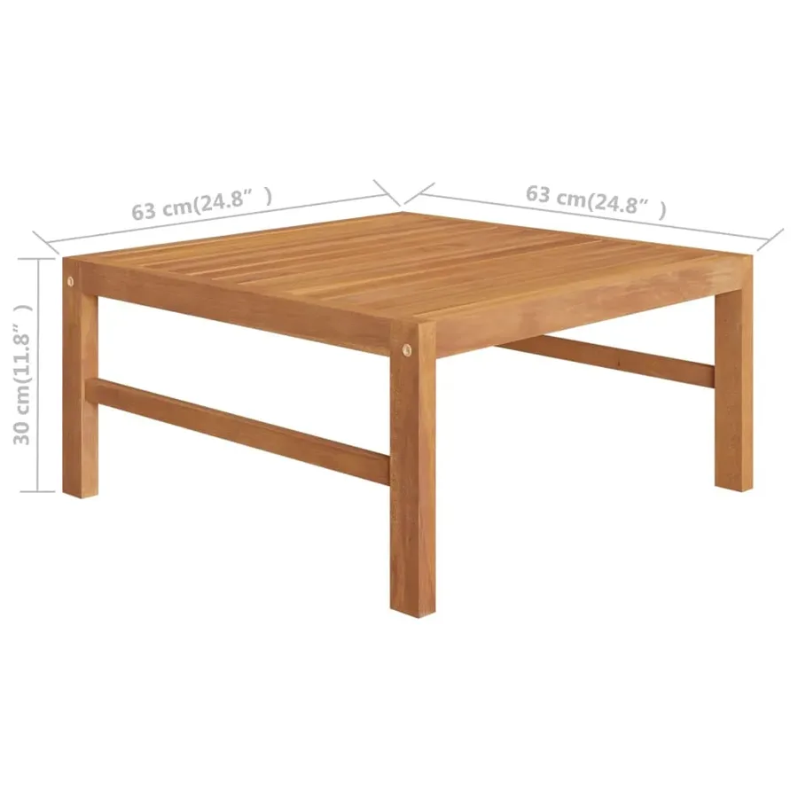 Salon de jardin 3 pcs avec coussins gris foncé Bois de teck - 10