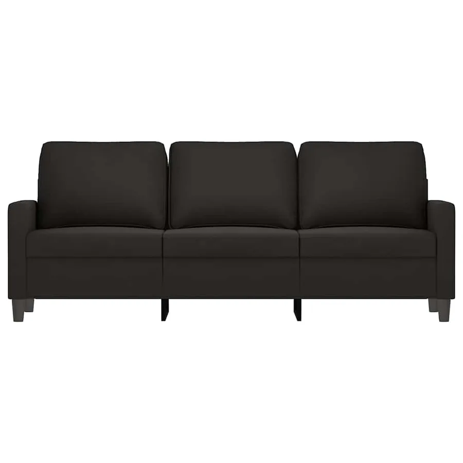 Canapé à 3 places Noir 180 cm Velours - 3
